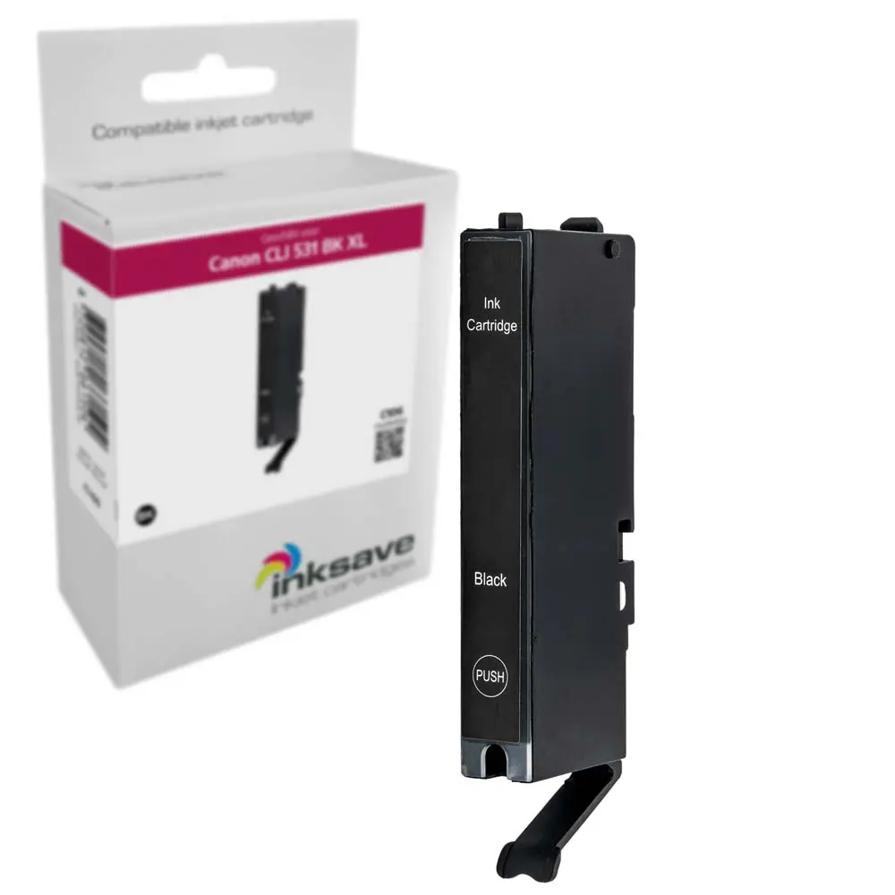 Inksave vervanging voor Canon CLI 531 BK XL