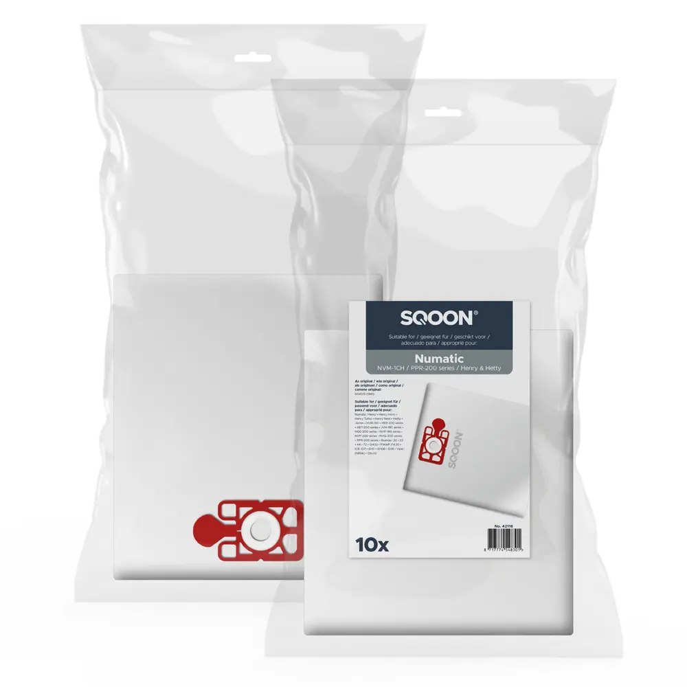 SQOON Stofzuigerzakken geschikt voor Numatic NVM 1CH Henry/James