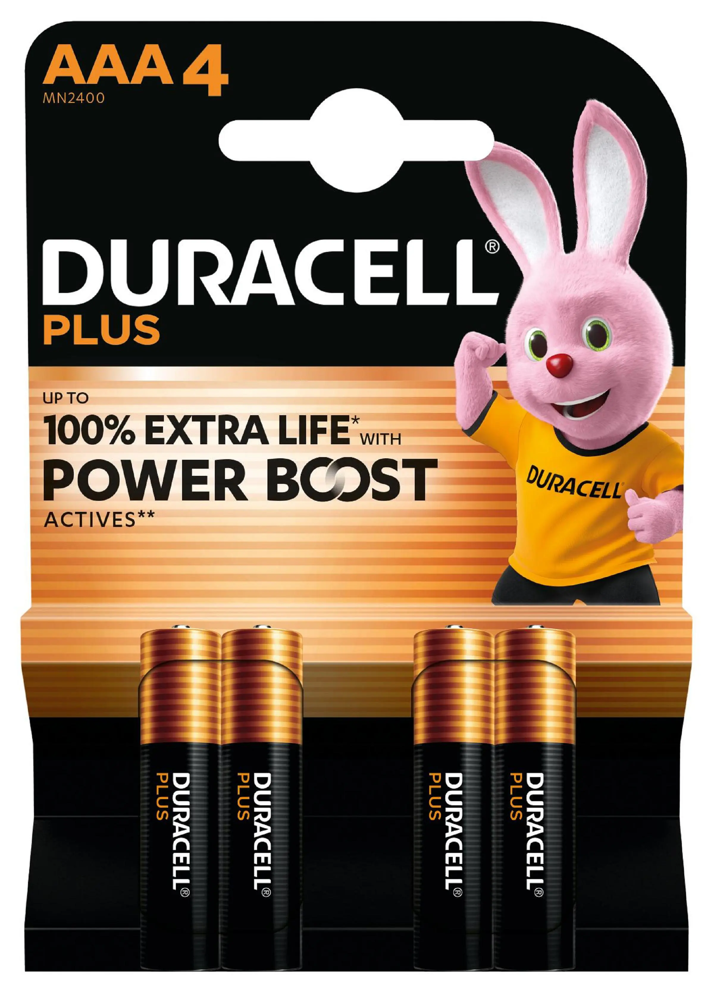 Duracell Plus Power Boost AAA 4-pack